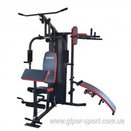 HSF-81715|Мультистанция (+брусья, скамья, приставка скотта)