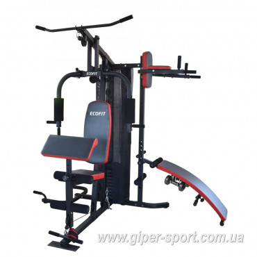 HSF-81715|Мультистанция (+брусья, скамья, приставка скотта)