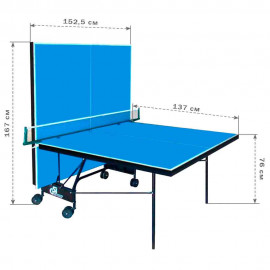 Стол теннисный "GSI-sport", модель "Compact Outdoor Alu Line", артикул Gt-4