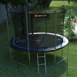 Батут Hop-Sport 12ft (366cm) черно-синий с внутренней сеткой