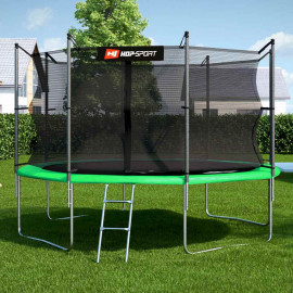 Батут Hop-Sport 12ft (366cm) зеленый с внутренней сеткой