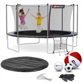 Батут Hop-Sport 14ft (427 см) черно-синий с внутренней сеткой