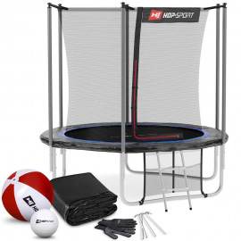 Батут Hop-Sport 8ft (244cm) черно-синий с внутренней сеткой
