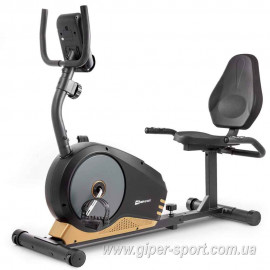 Велотренажер Hop-Sport HS-040L Root черно-золотистый горизонтальный