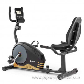 Велотренажер Hop-Sport HS-040L Root черно-золотистый горизонтальный