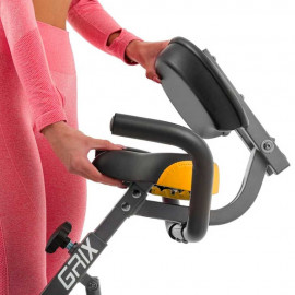 Велотренажер Hop-Sport HS-3010X Grix X-Bike с эспандерами серо-желтый