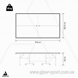 Теннисный стол Joola Outdoor J100A Grey (11647)