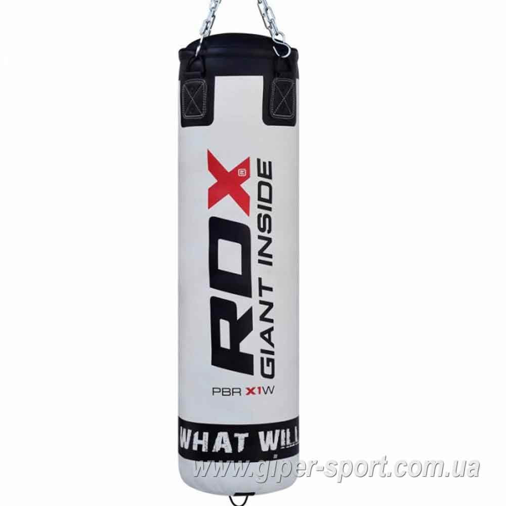 Боксерский мешок RDX Leather White 1.2м, 40-50 кг